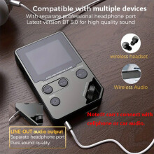 Bluetooth MP3 Music Player 1.8-inch Touch Screen Metal Body 50 Hours Continuous Playback 8GB Internal Memory