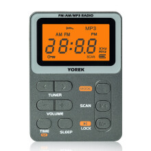 Yorek M01 Digital Pocket Radio, Rechargeable with Headphone Antenna, 15-Hour Playtime, Supports TF Card up to 32GB