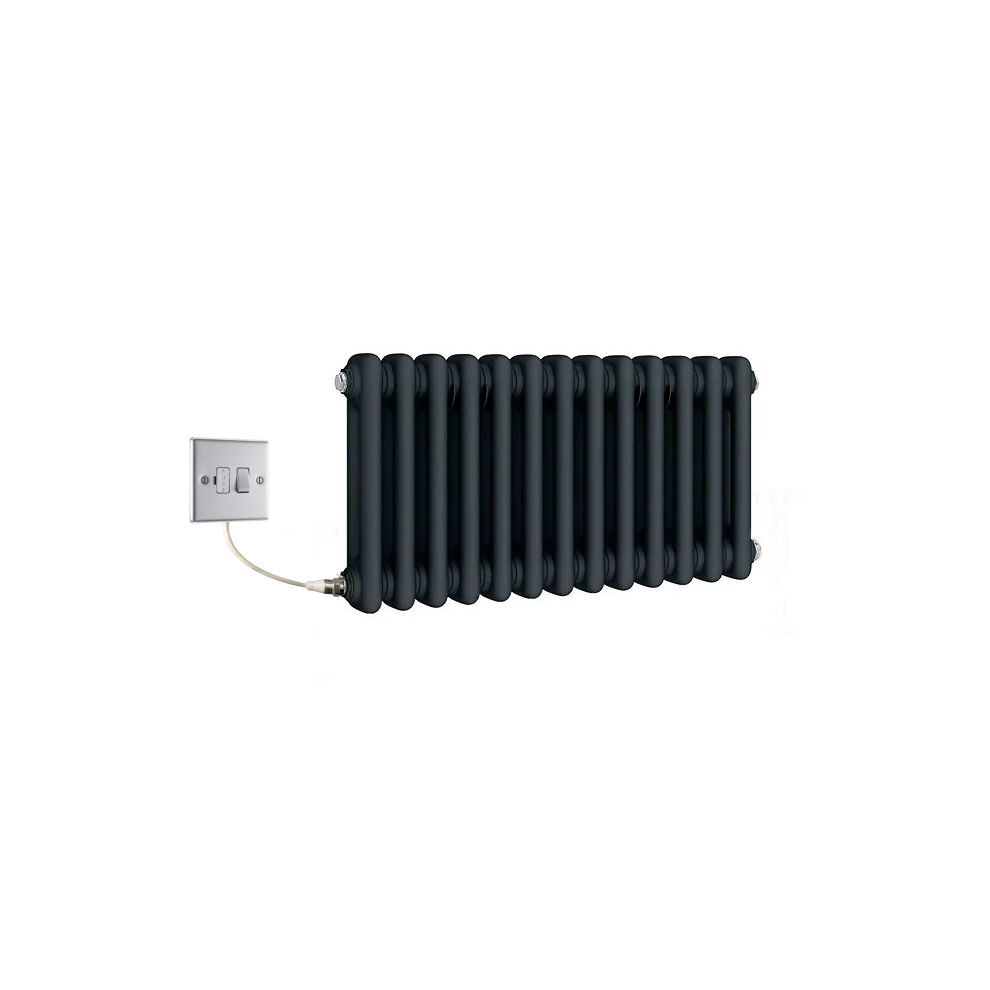 (416) Traditional Anthracite 2 Column Electric Radiators 300Mm High 5065000319267