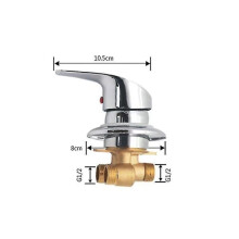 Water Saving Thermostatic Mixer Valve, Brass with Ceramic Cartridge, G1/2 Thread for Household Commercial Use