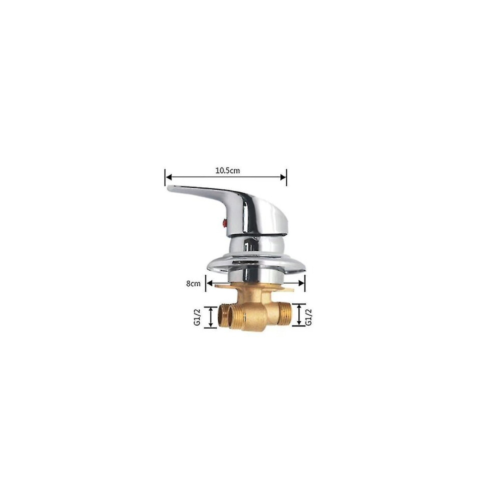 Water Saving Thermostatic Mixer Valve, Brass With Ceramic Cartridge, G1/2 Thread For Household Commercial Use 6901508510456