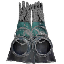 Sandstrahlhandschuhe mit rutschfestem Baumwollfutter, Komplettset mit Handschuhhaltern für die Werkstatt