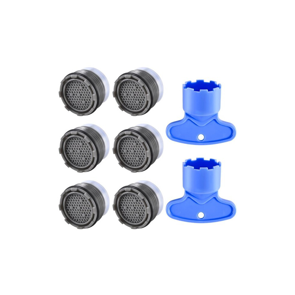 Water-Saving Faucet Aerator, Compatible With Standard Taps, 5-Layer Filtration For Clean Water, Splash Noise Reduction, Includes Wrench 6901508513204