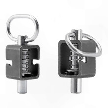 Trailer Latch, 2 Pack Heavy Steel Spring Latch Pin with Weld-On Plain Tube for Secure Locking