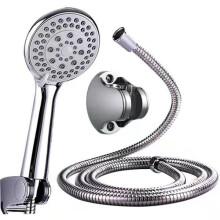 5 Mode Shower Head Set, Adjustable Spray Patterns, Corrosion Resistant Chrome Finish with Stainless Steel Hose, G1/2 Fitting