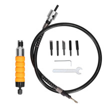 Cincel eléctrico para madera con vibración de alta velocidad, llave de 5 hojas, para usar con eje flexible y amoladora (motor