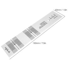 Acryl uitlijningsprotractor voor S-type toonarm en 1/2" element, contrastrijke schaal met vergrootglas.