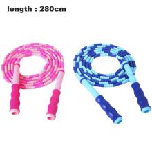 Adjustable Kralen Springtouw voor Kinderen, Anti-Klittring Duurzaam Nylon met TPU Kralen, 2.8m Fitness Trainingskoord