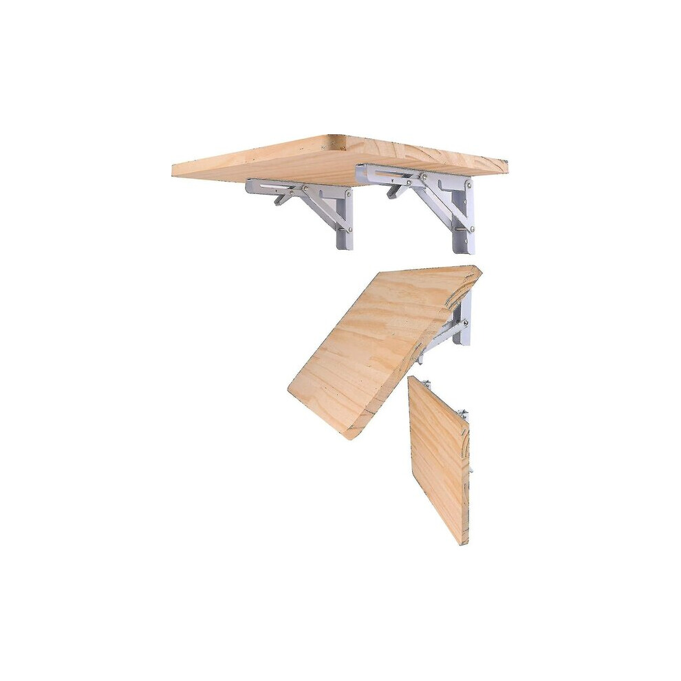 Folding Shelf Bracket, 2-Pack, Heavy Duty 330 Lbs, Metal Wall Mounted Hinge With Lock For Folding Table Shelves 6901508511170