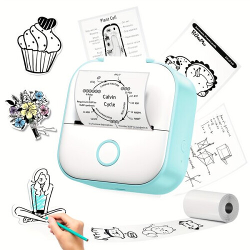 Portable Photo Printer compatible with iOS Android, Mini Wireless for Journaling and Creative Projects