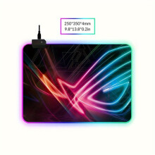 Mouse Pad with RGB Lighting Effect and Non-Slip Base for PC Gaming and Work Desk
