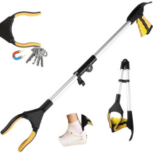 Afvalgrijper met magnetische kop en siliconen voering, 81 cm lange handgreep van aluminiumlegering voor een veilige grip en een groter bereik.
