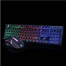 Tastiera Meccanica e Mouse Combo per Gaming, Retroilluminazione LED, Design Impermeabile, Compatibile con PC e Mac