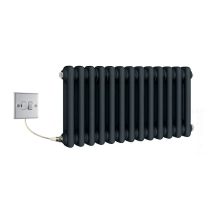 (605mm) Traditional Anthracite 2 Column Electric Radiators 300mm high