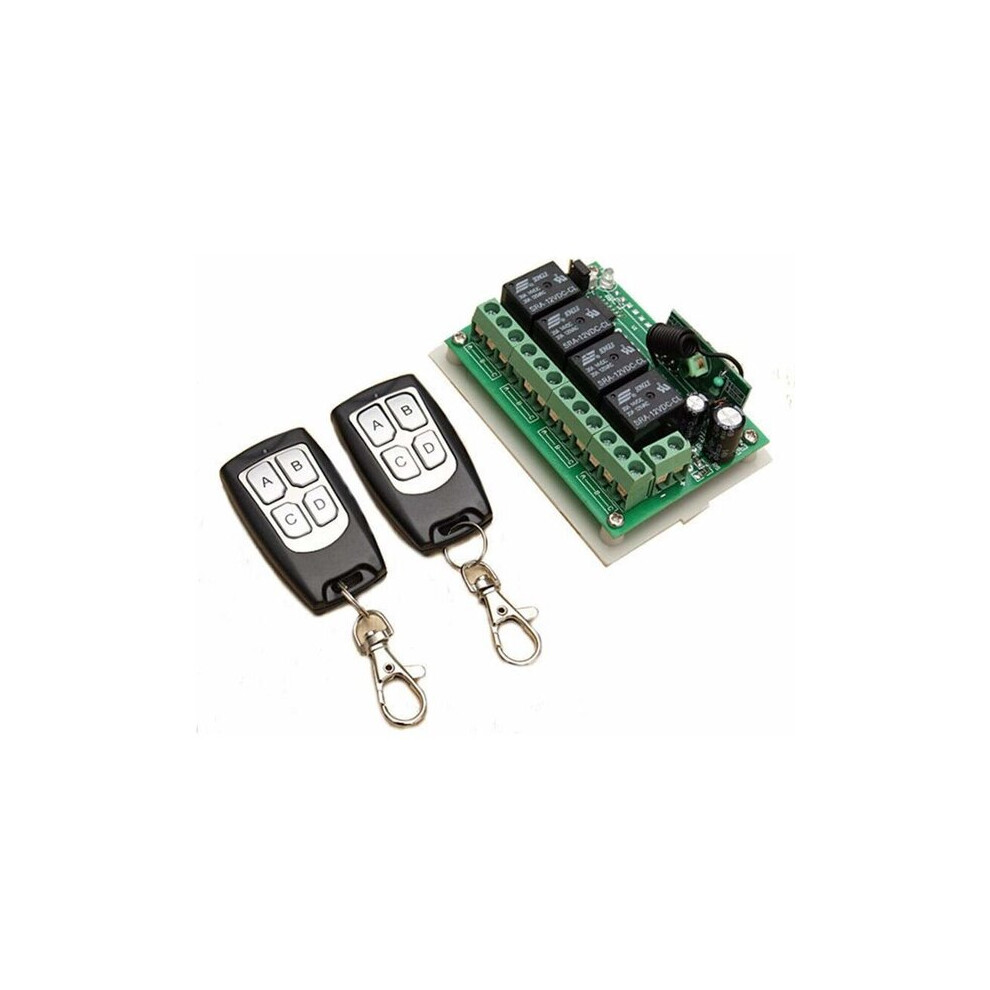 Wireless Remote Control 12V 4-Channel With Wall-Penetrating 30M Long Range Secure Learning Code For Home Automation 6901508535404
