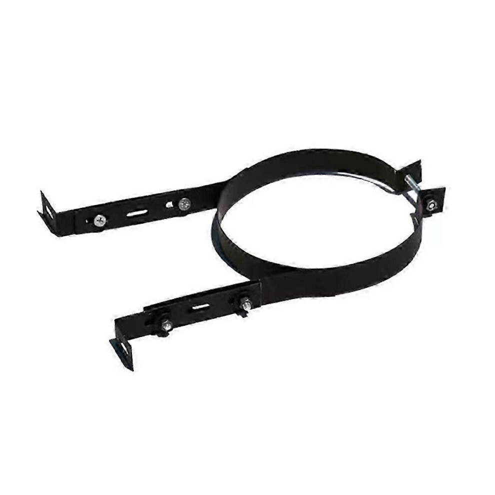 Adjustable Chimney Pipe Bracket For 150Mm Flue Pipe, Stainless Steel Fixing For Fireplace And Stove, Black Colour 6901508608818