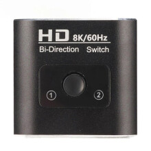 Conmutador bidireccional HDMI 8K 60Hz compatible con PS5, Xbox Series X, admite 4K 120Hz, carcasa de aleación de aluminio.