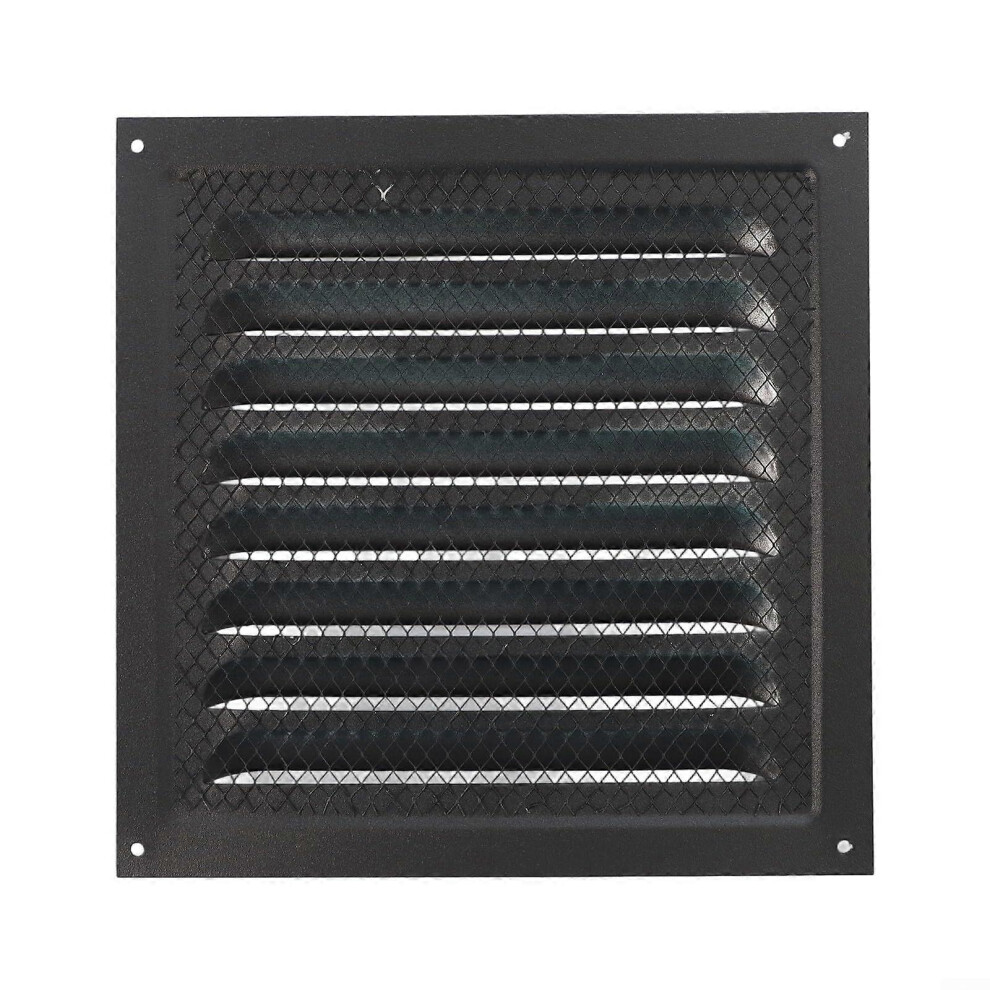 Stainless Steel Louvered Vent Grille Cover, 25X25cm Square Air Outlet With Integrated Debris Screen For Enhanced Airflow In Rooms 6901508609730