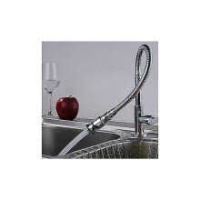 Brass Outdoor Faucet Single Hole Mount 360 Rotation Flexible Pull Out Spout for Outdoor Kitchen Laundry