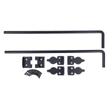 Solid Steel Thickened Door Bolt with Black Powder Coating, 18 Inch 2-Pack for Outdoor Gate Wind Lock Security