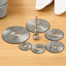 Kreissägeblätter-Set, 7-teilig, aus robustem HSS-Stahl, 0,8 mm dünne Schnittfuge für präzise Schnitte