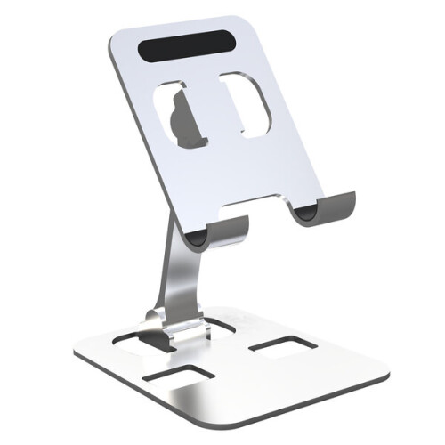 Suporte para Tablet Robusto Compatível com Tablets 12.9 Polegadas e Telefones, Base de Silicone Antiderrapante, Altura e Ângulo Ajustáveis