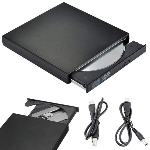 Εξωτερικός οπτικός δίσκος USB συμβατός με Windows & Mac OS για εγγραφή CD DVD 24x