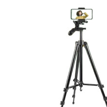 Tripé Leve Compatível com Dispositivos Móveis, Cabeça Gimbal com Altura Ajustável para Filmagem Estável e Vlogging
