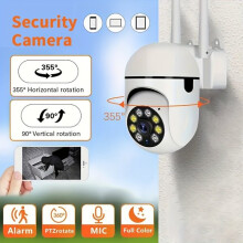 Beveiligingscamera 1080p HD met bewegingsdetectie en pan-tilt-zoom voor huisbewaking