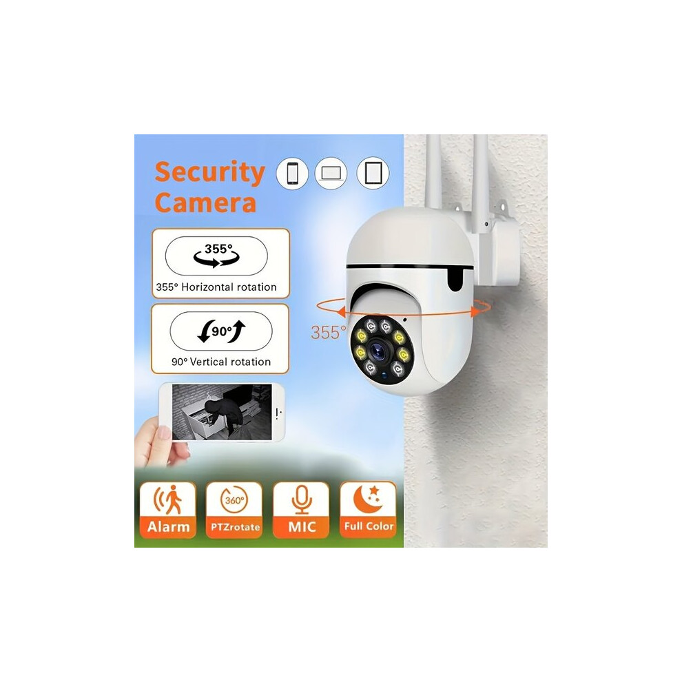 Security Camera 1080P Hd With Motion Tracking And Pan-Tilt-Zoom For Home Monitoring Dark 6901508567184