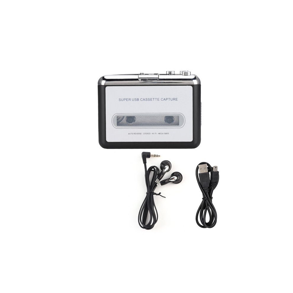 Cassette To Mp3 Converter, Compatible With Ipod, Portable Usb Tape Player With Headphone Jack Audio Output For Portable Music Transfer 6901508548183