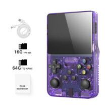 Console portatile per giochi retrò R36S con schermo IPS 3,5 pollici, CPU quad-core, multiplayer online, batteria 3200mAh
