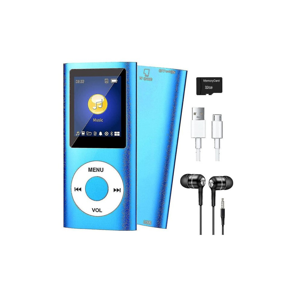 Bluetooth Mp3 Player, 40 Hours Playtime, 32Gb Storage Expandable To 64Gb, For Car, Wireless Speakers And Headphones 6901508552432