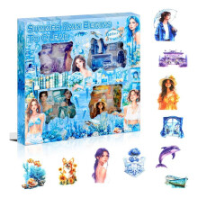 100 Sheet Summer Scrapbook Stickers for Scrapbooking Supplies, 100 Sheets Transparent PET Scenery Journal Stickers