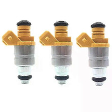 Inyector de combustible compatible con Chevrolet Matiz 0.8 DAEWOO, ajuste directo, paquete de 3, metal plateado