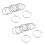 20X Quality 50mm Keyring Split Ring Set Heavy Duty Large Nickel Key Loop Sprung Hoop 1