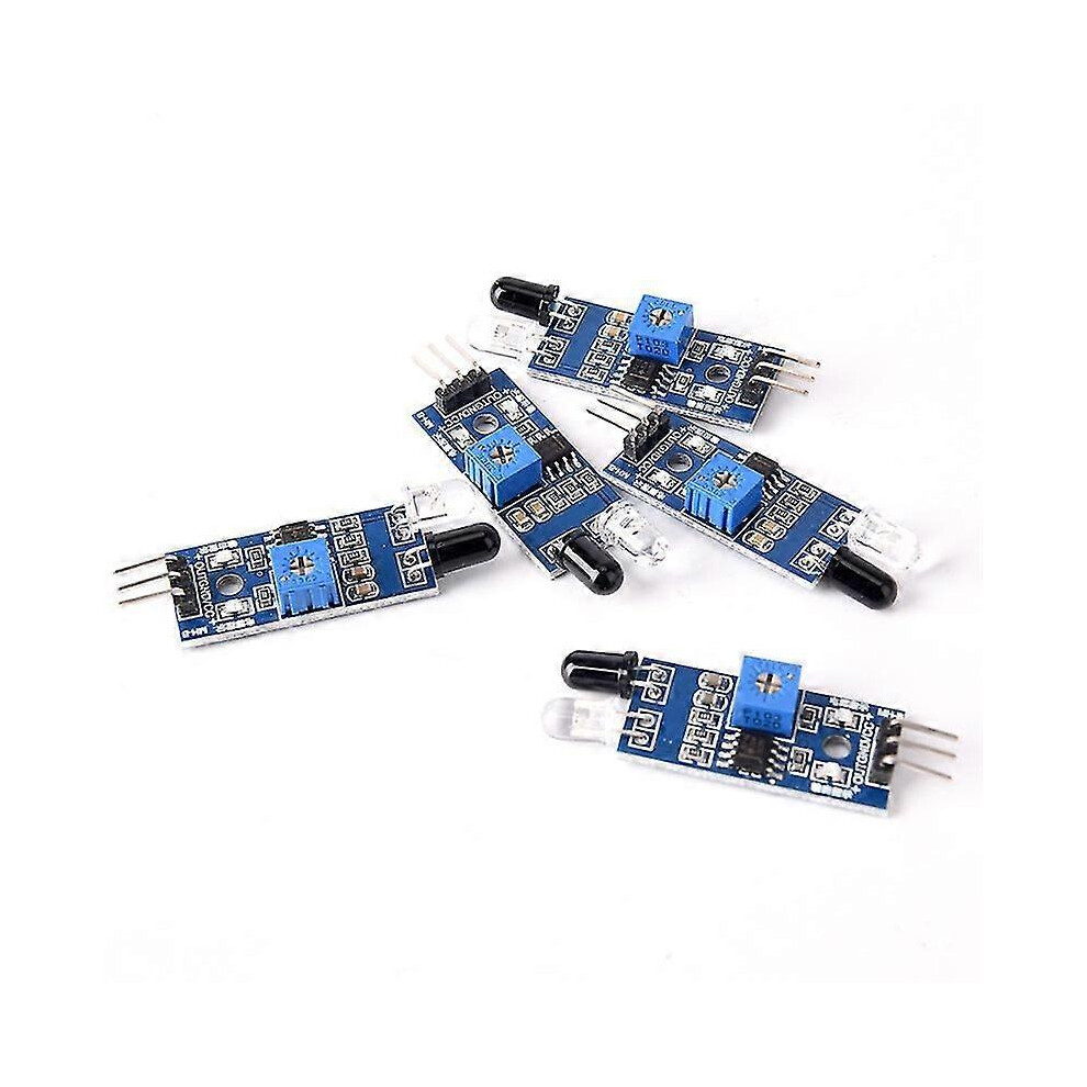 Infra Obstacle Avoidance Sensor Module With Lm393, Adjustable Detection 2-30Cm 35 Angle, 3.3V/5V Compatible, Direct Microcontroller Connection Red 6901508587427