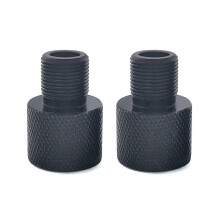 Adaptador de Rosca 1/2-20 UNF Interna para 1/2-28 UNEF Externa, Aço, Furo Passante de 8mm para Equipamentos Industriais