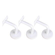 Sostegno per corrimano in acciaio inossidabile bianco, set da 3 per scale interni ed esterni