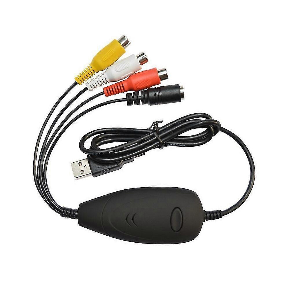 Usb 2.0 Video Capture Card, Compatible With Vcr Camcorder Tv, Converts Analog Video To Digital For Pc With Software 6901508588998