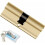 90mm Double Cylinder Lock, Compatible with Universal Door Locks, Brass Construction with Security Key System 2