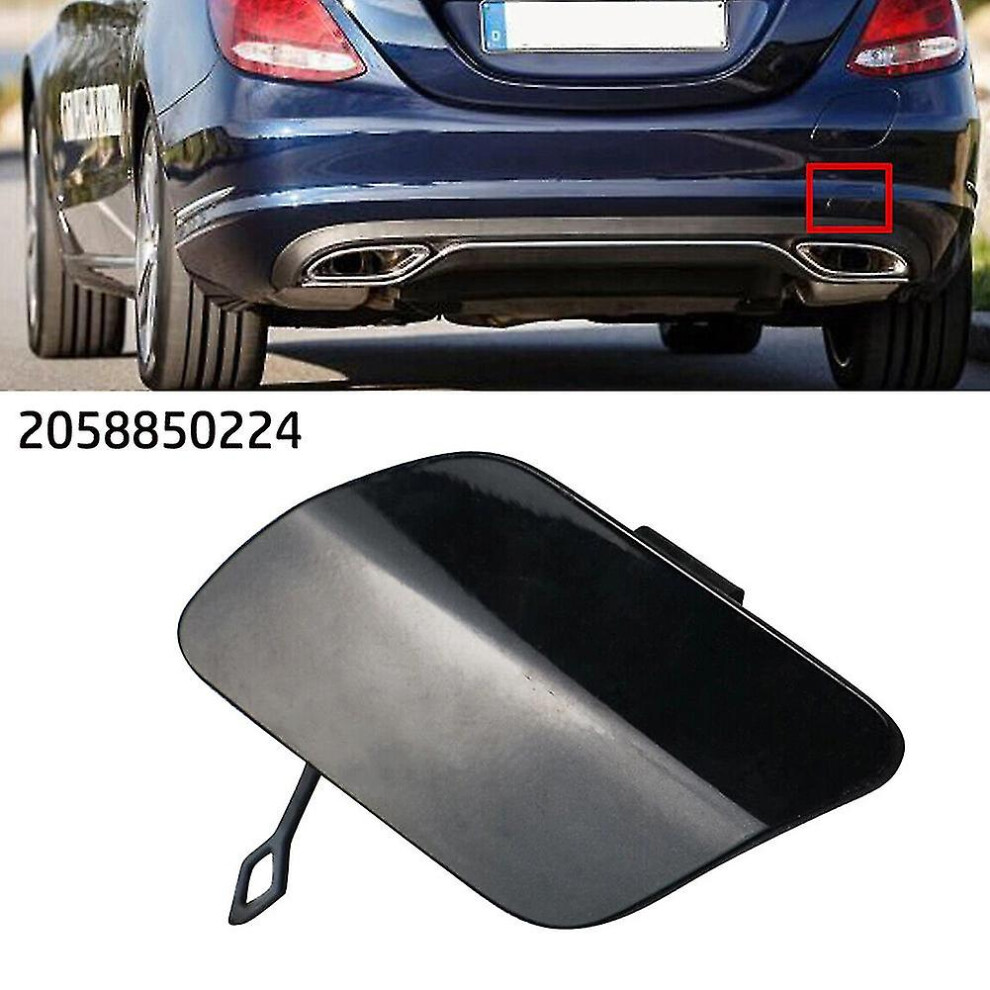 Rear Bumper Tow Eye Cover Compatible With Mercedes-Benz C-Class W205, Plastic Trailer Hook Cover Replacement, Direct Replacement 6901508432741