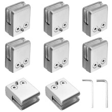 Morsetto reggi vetro regolabile in acciaio inox 304, 8 pezzi con guarnizione per spessore 8-10mm, supporto balaustra