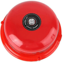 Feueralarmglocke, 100 dB laut, 220 V, verkabelt für den Notfalleinsatz in Gebäuden, korrosionsbeständiges, galvanisiertes Metall