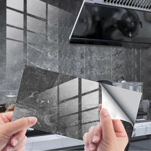 Autocolantes de Azulejo Mármore Espesso 12x12 Polegadas, Impermeável para Cozinha e Banheiro