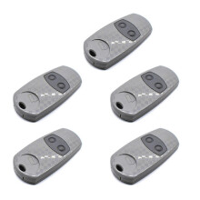 Mando a Distancia Compacto para Puerta de Garaje Compatible con 433.92MHz, 5 Unidades, 2 Botones, Incluye Batería