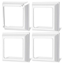 Copertura Base per Colonne Esterno, 4 Pezzi in Vinile Impermeabile, Design con Clip, Adatta a Paletti 4 Pollici