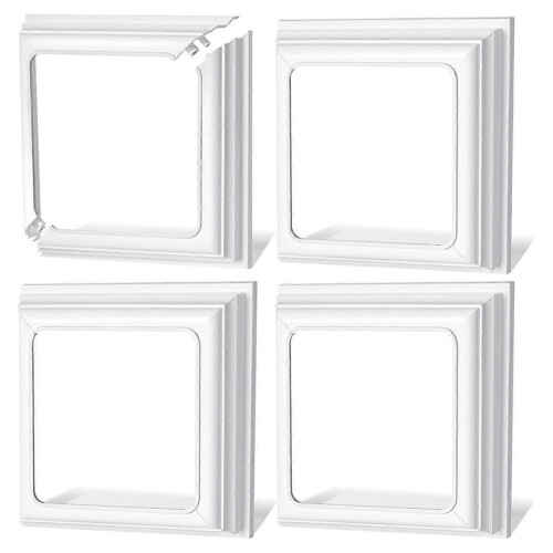 Capa de Base para Colunas Exteriores à Prova d'Água, 4 Unidades, Compatível com Postes de 4 Polegadas, Design de Encaixe