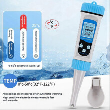 Digitale Watertester met Bluetooth voor 5 Parameters - TDS, pH, Zoutgehalte, EC, Temperatuur voor Zwembaden en Aquaria