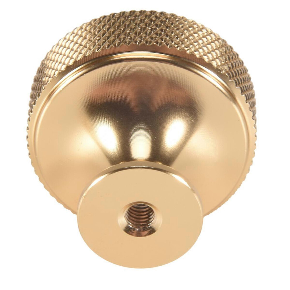 Gold Aluminium Cabinet Knobs, Pack Of 10, 30.5Mm Knurled Design Drawer Handles For Wardrobe And Cupboard 6901508604926